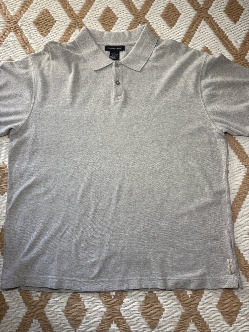 Calvin Klein Jeans Men's Heather Gray Polo